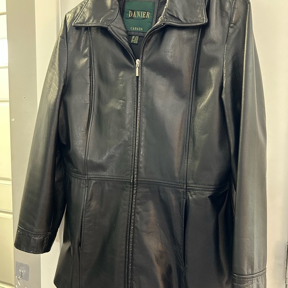 Danier Black Leather Jacket - Picture 2 of 2